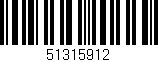 Código de barras (EAN, GTIN, SKU, ISBN): '51315912'