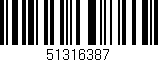 Código de barras (EAN, GTIN, SKU, ISBN): '51316387'