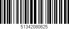 Código de barras (EAN, GTIN, SKU, ISBN): '51342080625'
