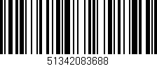 Código de barras (EAN, GTIN, SKU, ISBN): '51342083688'