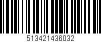 Código de barras (EAN, GTIN, SKU, ISBN): '513421436032'