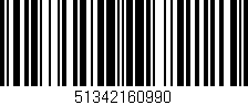 Código de barras (EAN, GTIN, SKU, ISBN): '51342160990'