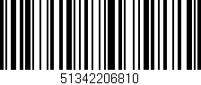 Código de barras (EAN, GTIN, SKU, ISBN): '51342206810'