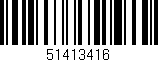 Código de barras (EAN, GTIN, SKU, ISBN): '51413416'