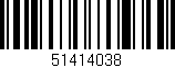Código de barras (EAN, GTIN, SKU, ISBN): '51414038'