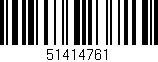 Código de barras (EAN, GTIN, SKU, ISBN): '51414761'