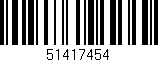 Código de barras (EAN, GTIN, SKU, ISBN): '51417454'