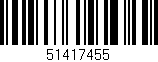 Código de barras (EAN, GTIN, SKU, ISBN): '51417455'