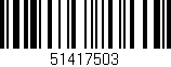 Código de barras (EAN, GTIN, SKU, ISBN): '51417503'