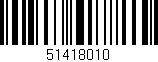 Código de barras (EAN, GTIN, SKU, ISBN): '51418010'