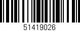 Código de barras (EAN, GTIN, SKU, ISBN): '51419026'