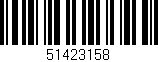 Código de barras (EAN, GTIN, SKU, ISBN): '51423158'