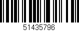 Código de barras (EAN, GTIN, SKU, ISBN): '51435796'