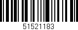 Código de barras (EAN, GTIN, SKU, ISBN): '51521183'