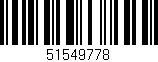 Código de barras (EAN, GTIN, SKU, ISBN): '51549778'