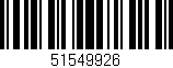 Código de barras (EAN, GTIN, SKU, ISBN): '51549926'