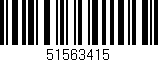 Código de barras (EAN, GTIN, SKU, ISBN): '51563415'