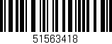 Código de barras (EAN, GTIN, SKU, ISBN): '51563418'