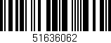 Código de barras (EAN, GTIN, SKU, ISBN): '51636062'