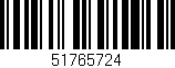 Código de barras (EAN, GTIN, SKU, ISBN): '51765724'