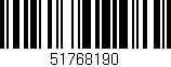 Código de barras (EAN, GTIN, SKU, ISBN): '51768190'