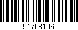 Código de barras (EAN, GTIN, SKU, ISBN): '51768196'