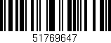Código de barras (EAN, GTIN, SKU, ISBN): '51769647'