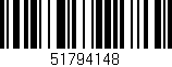 Código de barras (EAN, GTIN, SKU, ISBN): '51794148'