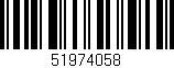 Código de barras (EAN, GTIN, SKU, ISBN): '51974058'