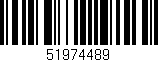 Código de barras (EAN, GTIN, SKU, ISBN): '51974489'