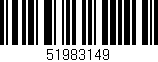 Código de barras (EAN, GTIN, SKU, ISBN): '51983149'