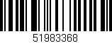 Código de barras (EAN, GTIN, SKU, ISBN): '51983368'