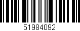 Código de barras (EAN, GTIN, SKU, ISBN): '51984092'