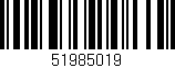 Código de barras (EAN, GTIN, SKU, ISBN): '51985019'