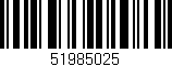 Código de barras (EAN, GTIN, SKU, ISBN): '51985025'