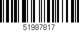 Código de barras (EAN, GTIN, SKU, ISBN): '51987817'