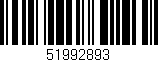 Código de barras (EAN, GTIN, SKU, ISBN): '51992893'