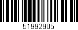 Código de barras (EAN, GTIN, SKU, ISBN): '51992905'