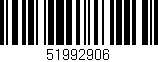 Código de barras (EAN, GTIN, SKU, ISBN): '51992906'