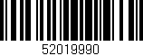 Código de barras (EAN, GTIN, SKU, ISBN): '52019990'