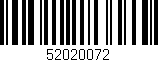 Código de barras (EAN, GTIN, SKU, ISBN): '52020072'