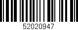 Código de barras (EAN, GTIN, SKU, ISBN): '52020947'