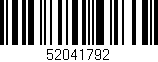 Código de barras (EAN, GTIN, SKU, ISBN): '52041792'
