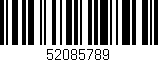 Código de barras (EAN, GTIN, SKU, ISBN): '52085789'