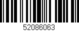 Código de barras (EAN, GTIN, SKU, ISBN): '52086063'