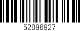 Código de barras (EAN, GTIN, SKU, ISBN): '52096927'
