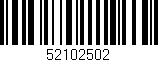Código de barras (EAN, GTIN, SKU, ISBN): '52102502'