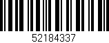 Código de barras (EAN, GTIN, SKU, ISBN): '52184337'