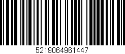 Código de barras (EAN, GTIN, SKU, ISBN): '5219064961447'