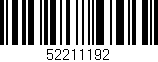 Código de barras (EAN, GTIN, SKU, ISBN): '52211192'